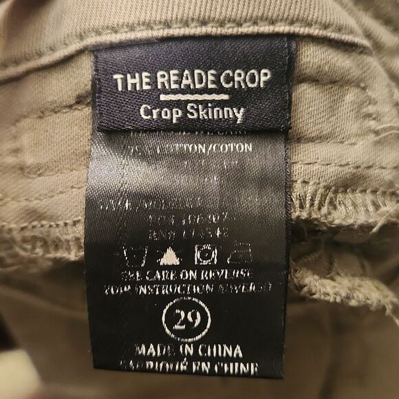 Blank NYC The Reade Crop Olive Green Crop Skinny Jeans Cargo Pockets Size 29/8 - Picture 10 of 11
